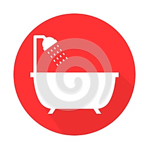 Bath glyph Background color isolated vector icon which can easily modify or edit photo