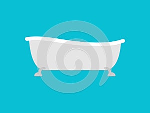 Bath isolated. bathtub. Bathroom accessory. Vector illustration