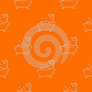 Bath pattern vector orange