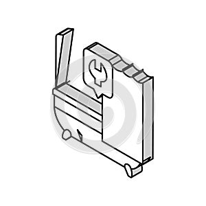 bath repairs isometric icon vector illustration