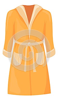 Bath robe icon. Soft home warm cloth