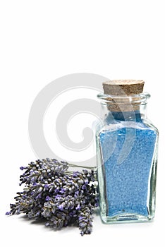 Bath salts with lavender.