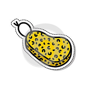 Bath sponge doodle icon, vector illustration