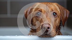 Bath Time Blues for a Wet Pooch