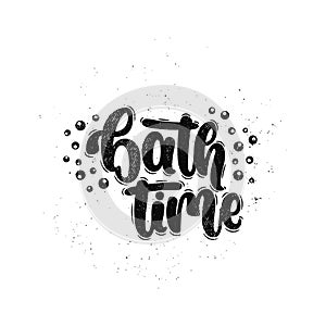 Bath time lettering