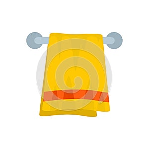 Bath towel icon, flat style