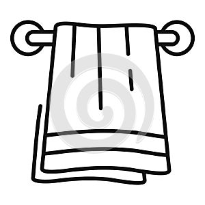 Bath towel icon, outline style