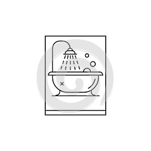 Bath tub vector icon