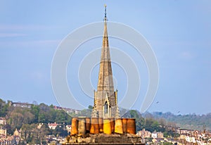 Bath, UK - Church Spite View behing the Chimneys