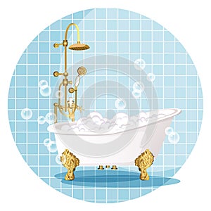 Bath. Vector illustration.