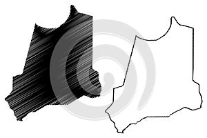 Batha Region Regions of Chad, Republic of Chad map vector illustration, scribble sketch Batha map photo