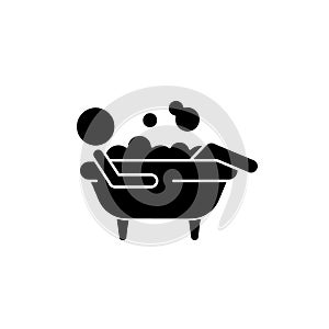 Bathe black glyph icon