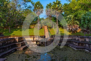 Bathing pool at the royal palace at Polonnaruwa, Sri Lanka