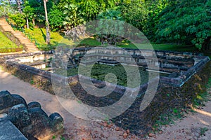 Bathing pool at the royal palace at Polonnaruwa, Sri Lanka