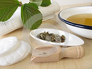 Bathing tea witch hamamelis