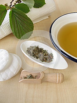 Bathing tea witch hamamelis