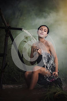 Bathing woman