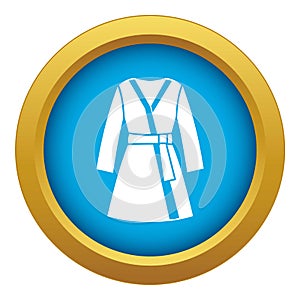 Bathrobe icon blue vector isolated