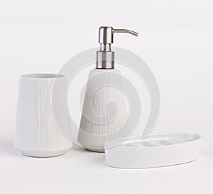 Bathroom accessories isolated