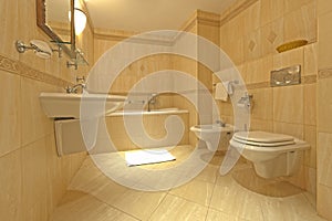 Bathroom with bidet and wc