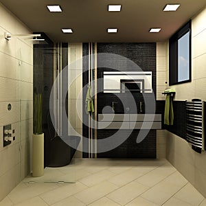Bathroom black design
