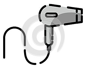 Bathroom blowdryer, icon