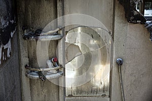 Bathroom burnt in fire