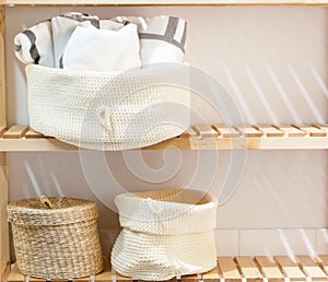 Bathroom closet shelves