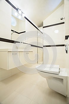 Bathroom connected with bedroom