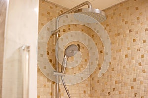 Bathroom detail. Modern wash basin in the bathroom. Wash basin and mixer tap bathroom modern design.