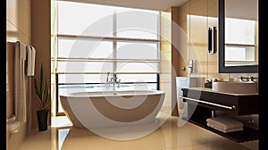 Bathroom Elegance At Its Best, Sleek, Stylish, High-End Design, Generative AI