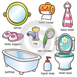 Bathroom element vocabulary