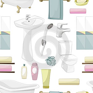 Bathroom elements pattern