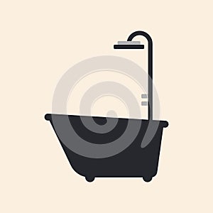 Bathroom flat icon. Vector illustration