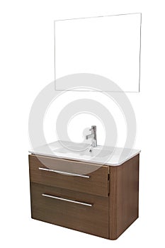 Bathroom furniture isolated on a white background