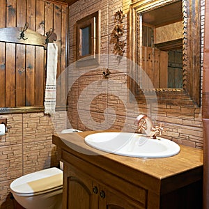 Bathroom interior of guest house