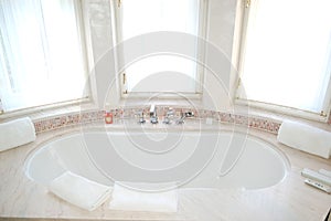 Bathroom interior in the luxury hotel