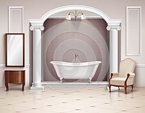 Bathroom Interior Realistic Design