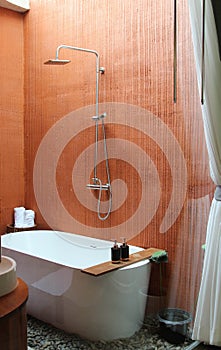 Bathroom interior in a resort