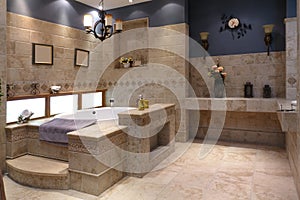 Bathroom  luxury shower room bathtub  jacuzzi