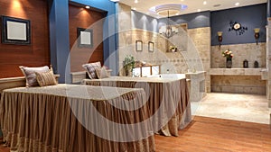 Bathroom  luxury shower room massage bed