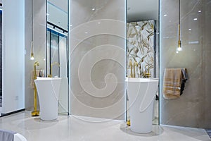 Bathroom  luxury shower room in  modern building