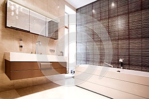 Bathroom with Mirror and tub