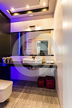 Bathroom with modern amenities photo