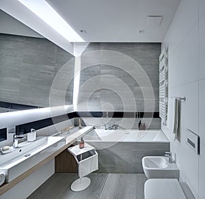 Bathroom in modern style photo