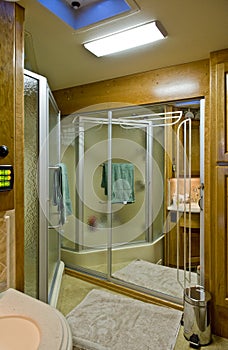 Bathroom in motor home