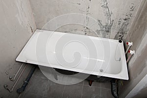 Bathroom in a new apartment without repair