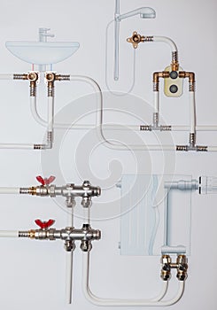 Bathroom plumbing fixtures- sketch