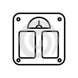 Bathroom Scale Icon Black And White Illustration