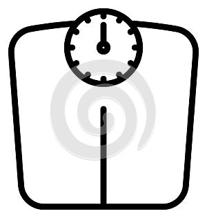 Bathroom scale, obesity scale Isolated Vector Icon That can be easily edited in any size or modified.